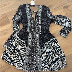 Free people black and white dress